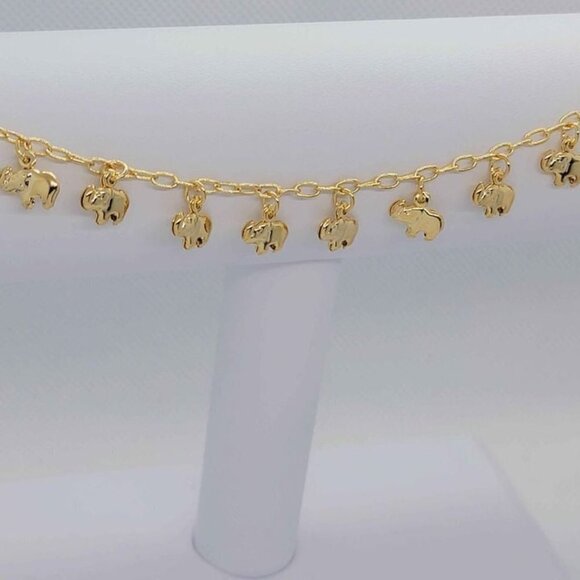 Brazilian 18k Gold Filled Multi Elephants Anklets - Picture 4 of 5